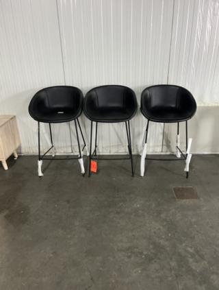 3x  Barkruk Zuiver, Feston, 65 cm, Zwart